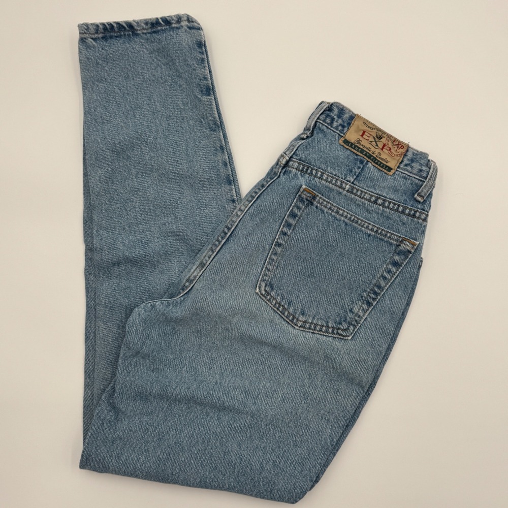 Vintage EXP Jeans by Express High Waisted Mom Jeans Blue Size 11/12 Made in USA